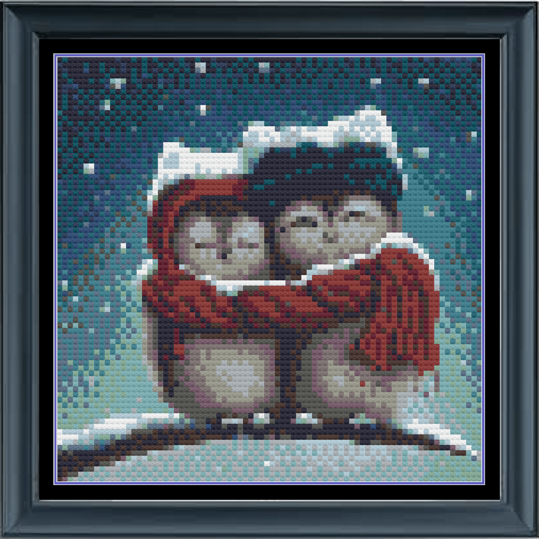 Stitching Jules Design Cross Stitch Pattern Miniature Pattern - Owl Couple At Night Sleeping Owls Cross Stitch Embroidery Needlepoint Pattern PDF Download